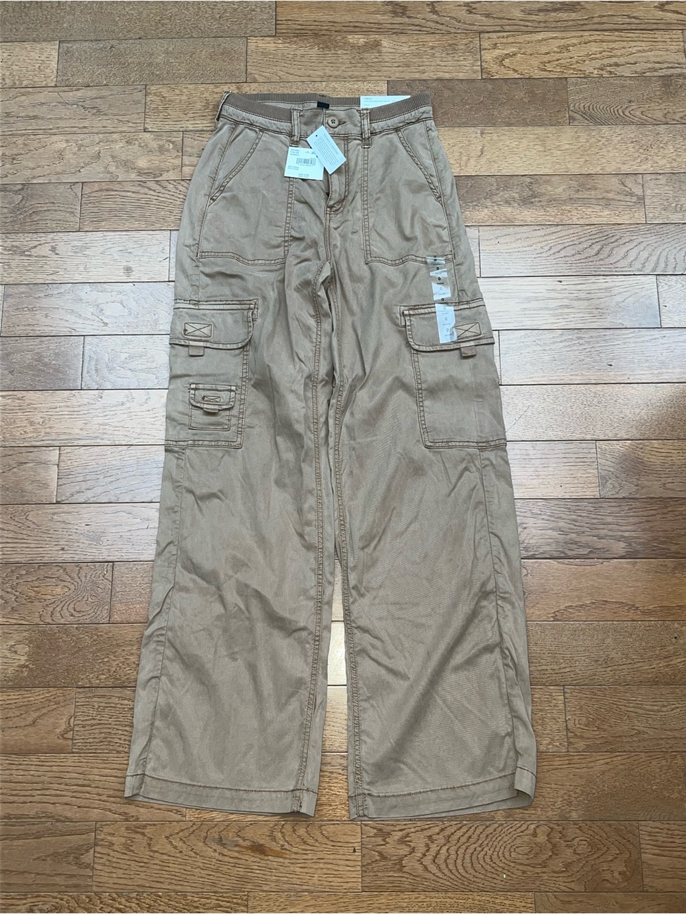 American Eagle Curvy Super Hi Rise Baggy Wide Leg Cargo Pants Utility Style NWT